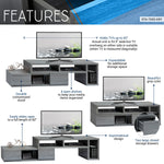 Expandable TV Stand Console for TV’s up to 65’’ Grey TV Stands