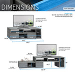 Expandable TV Stand Console for TV’s up to 65’’ Grey TV Stands