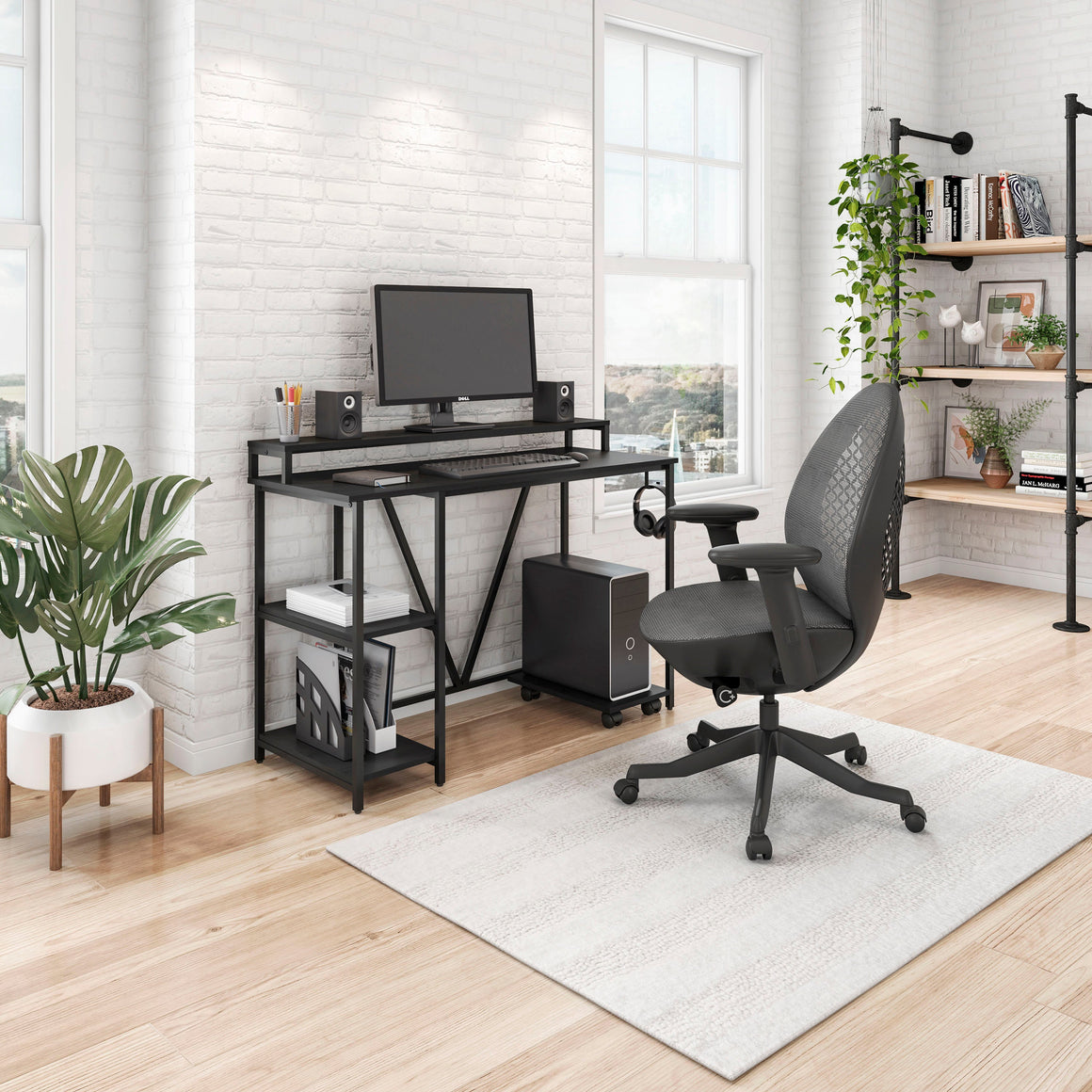 Industrial Writing Desk Black Desk