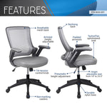 Mid-Back Mesh Office Chair with Height Adjustable Arms Office Chair