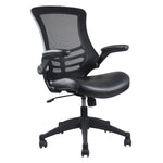 Stylish Mid-Back Mesh Office Chair With Adjustable Arms Black Office Chair