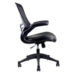 Stylish Mid-Back Mesh Office Chair With Adjustable Arms Black Office Chair