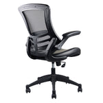 Stylish Mid-Back Mesh Office Chair With Adjustable Arms Black Office Chair