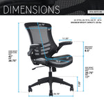 Stylish Mid-Back Mesh Office Chair With Adjustable Arms Black Office Chair