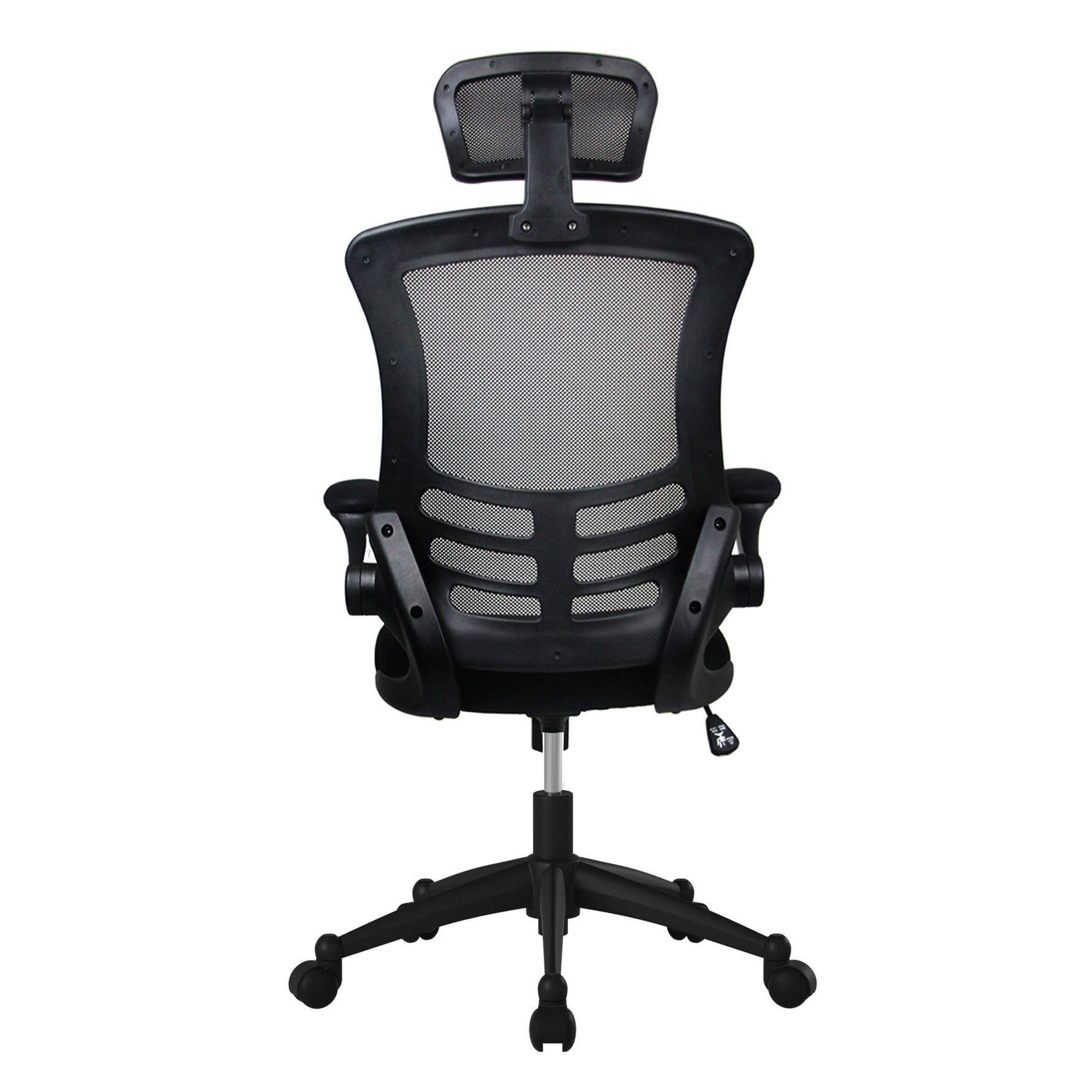 Modern High-Back Mesh Executive Office Chair With Headrest And Flip Up