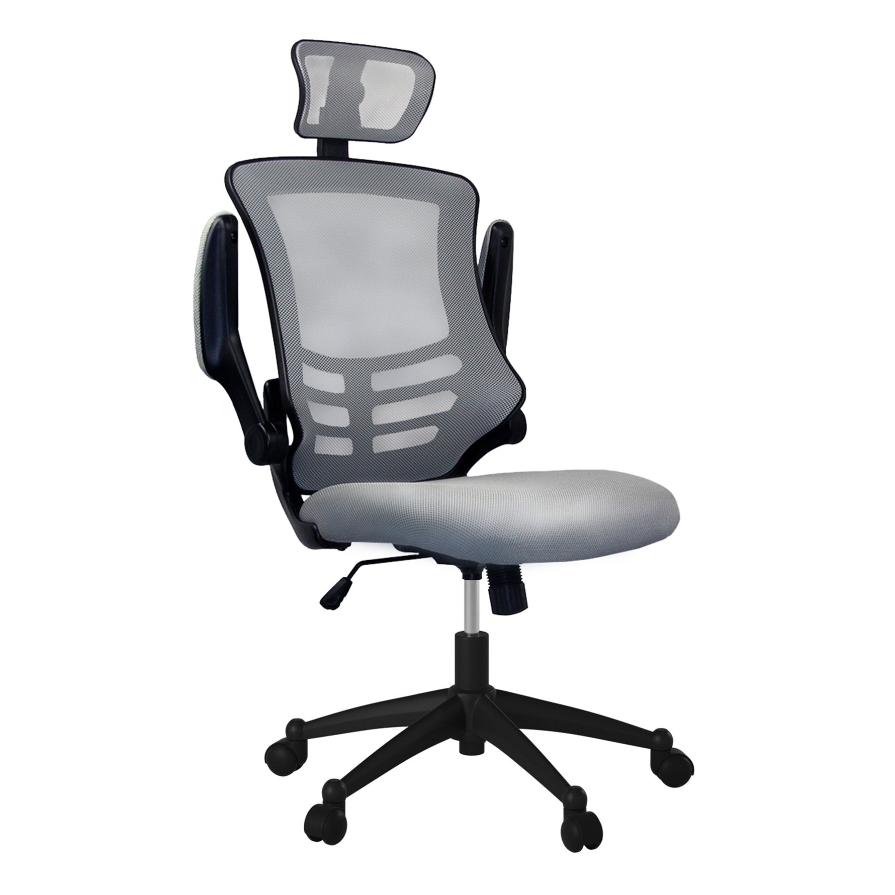 Modern High-Back Mesh Executive Office Chair With Headrest And Flip Up Arms Office Chair