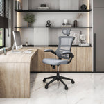 Modern High-Back Mesh Executive Office Chair With Headrest And Flip Up Arms Office Chair