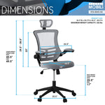 Modern High-Back Mesh Executive Office Chair With Headrest And Flip Up Arms Office Chair