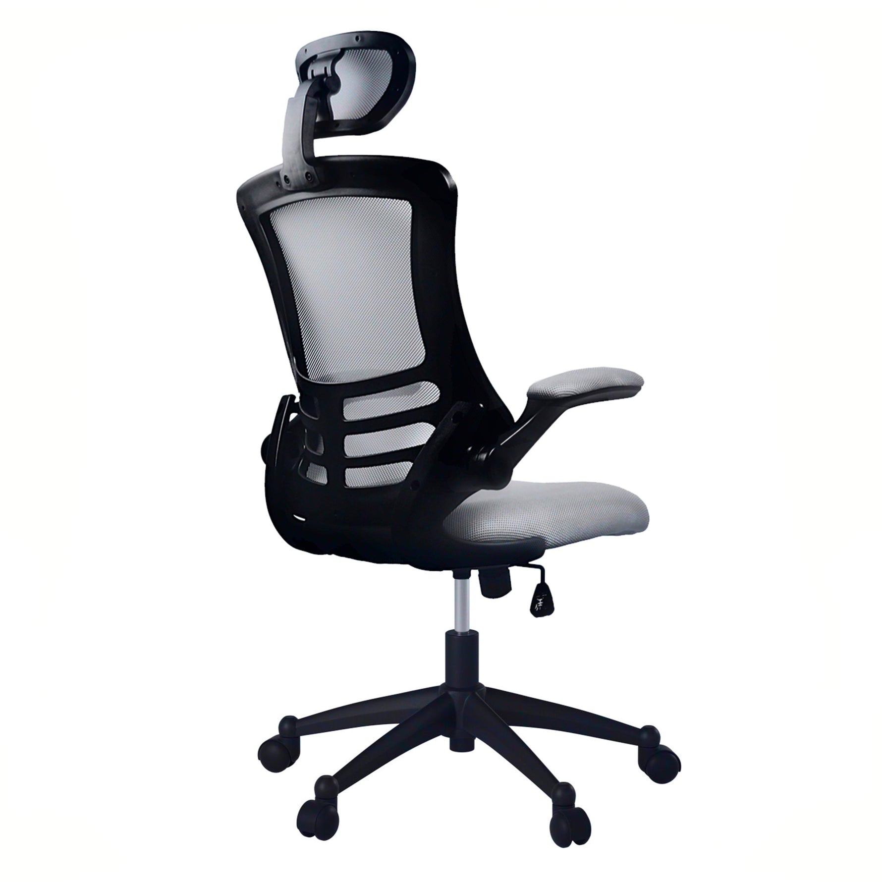Modern High-Back Mesh Executive Office Chair With Headrest And Flip Up Arms Office Chair