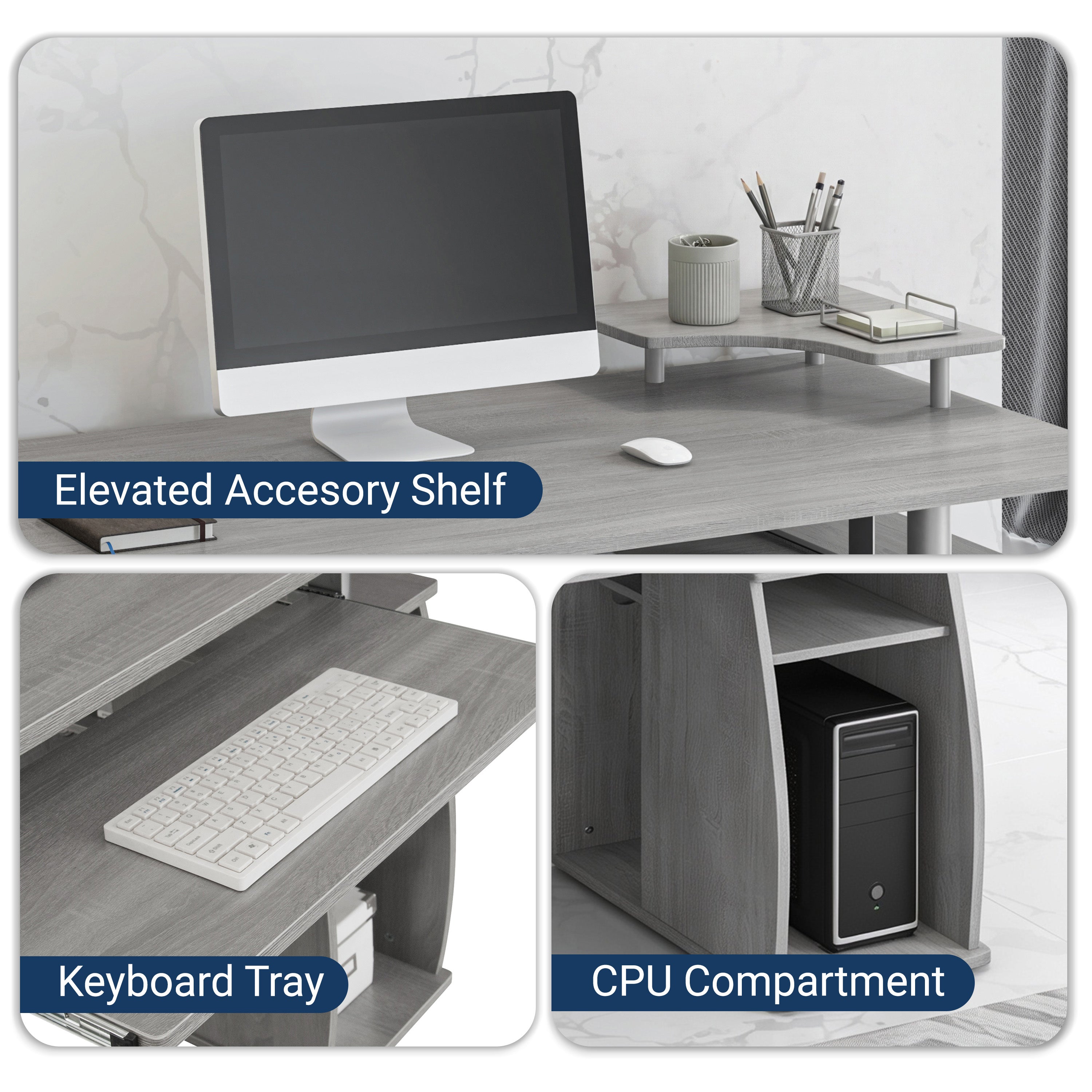 Techni Mobili | Complete Computer Workstation Desk With Storage