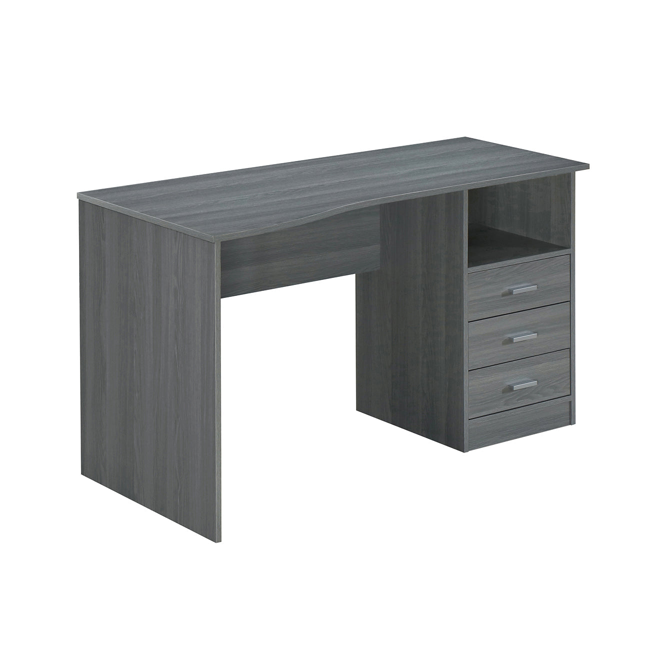 Classic Computer Desk with Multiple Drawers Grey Writing Desk