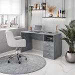 Classic Computer Desk with Multiple Drawers Writing Desk