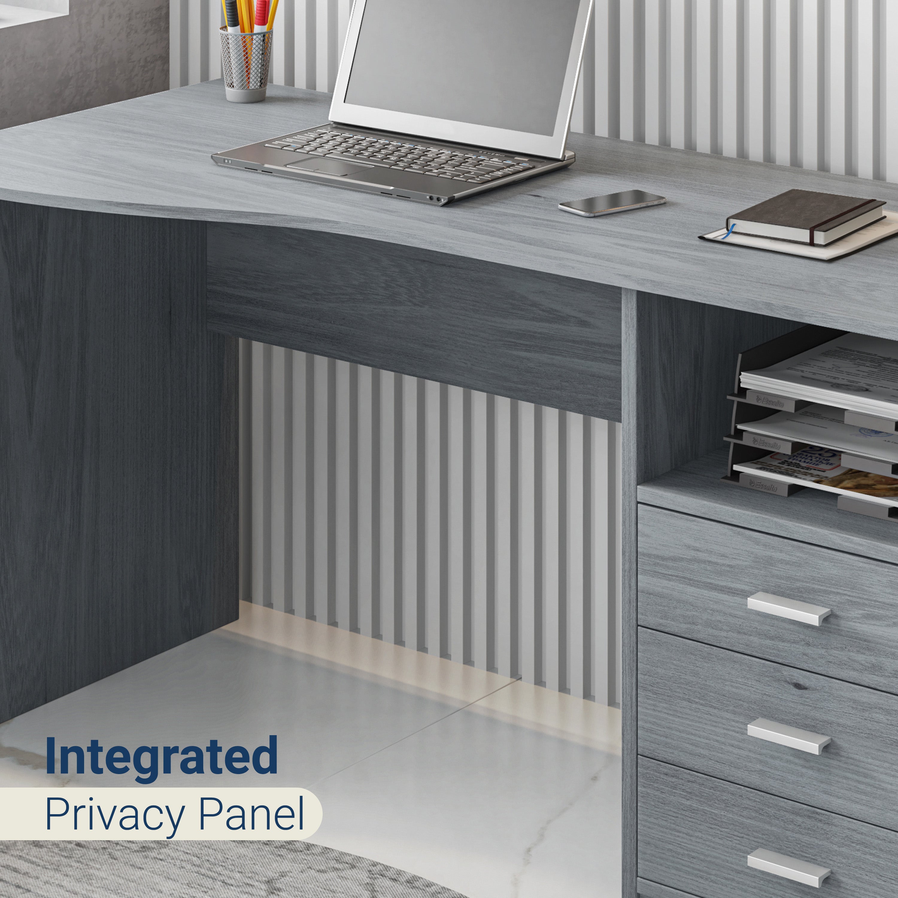 Techni Mobili | Classic Computer Desk with Multiple Drawers
