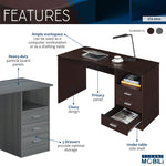 Classic Computer Desk with Multiple Drawers Writing Desk
