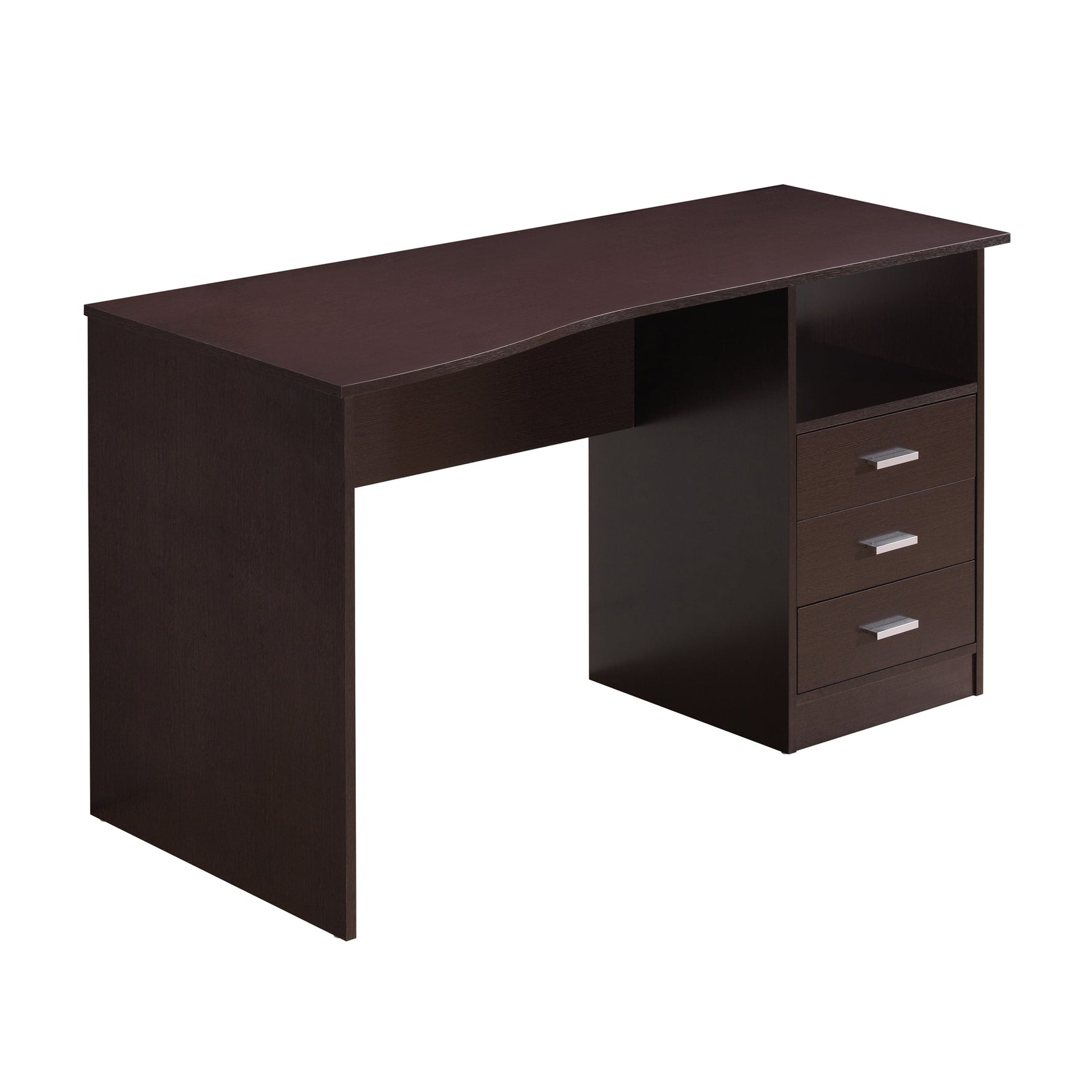 Classic Computer Desk with Multiple Drawers Wenge Writing Desk