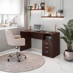 Classic Computer Desk with Multiple Drawers Writing Desk