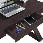 Trendy Writing Desk with Drawer Espresso Writing Desk