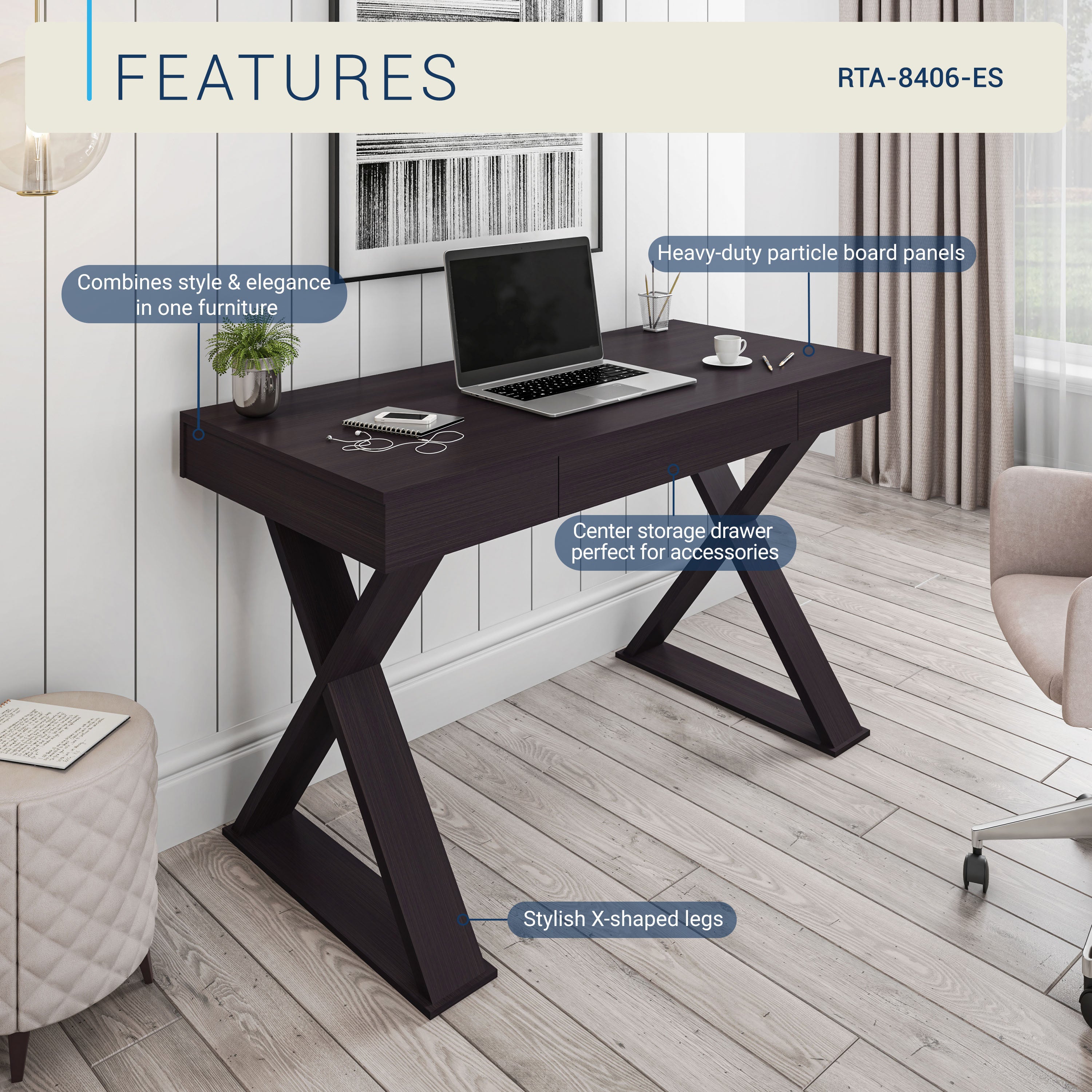 Trendy Writing Desk with Drawer – Techni Mobili