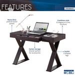 Trendy Writing Desk with Drawer Espresso Writing Desk