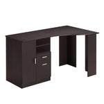 Classic Office Desk with Storage Espresso Writing Desk