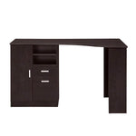 Classic Office Desk with Storage Espresso Writing Desk