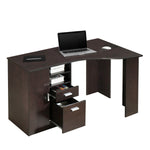 Classic Office Desk with Storage Espresso Writing Desk