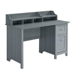 Classic Office Desk with Storage Grey Workstation