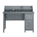 Classic Office Desk with Storage Grey Workstation