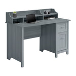 Classic Office Desk with Storage Grey Workstation