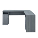 Functional L-Shape Desk with Storage Grey L-Shaped Desk
