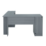 Functional L-Shape Desk with Storage Grey L-Shaped Desk