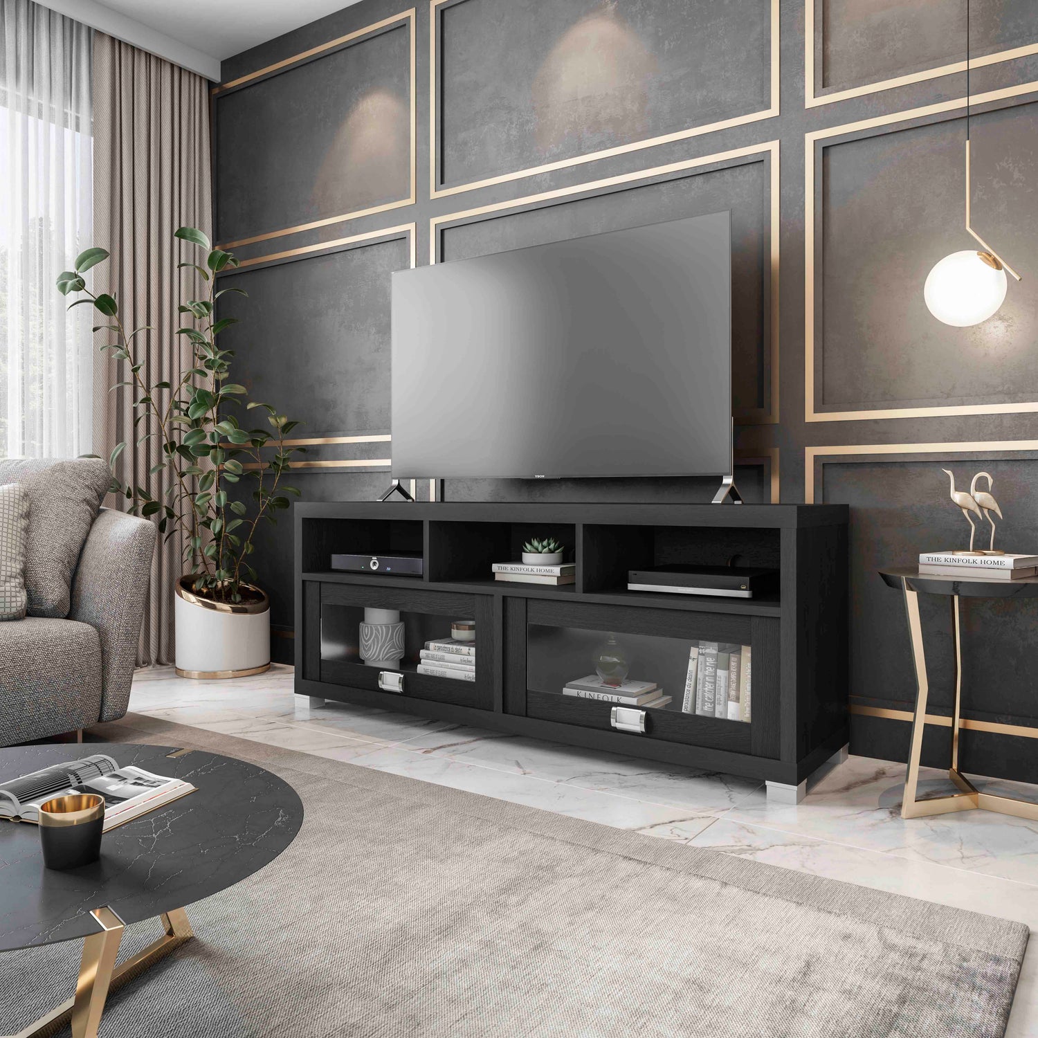 Modern TV Stand with Storage for TVs up to 65"