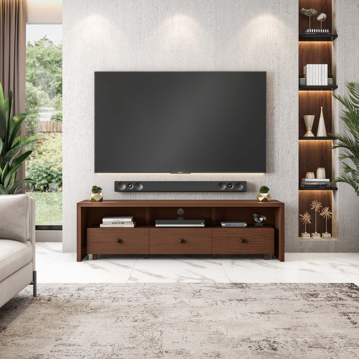 Elegant TV Stand for TV's Up To 75" with Storage