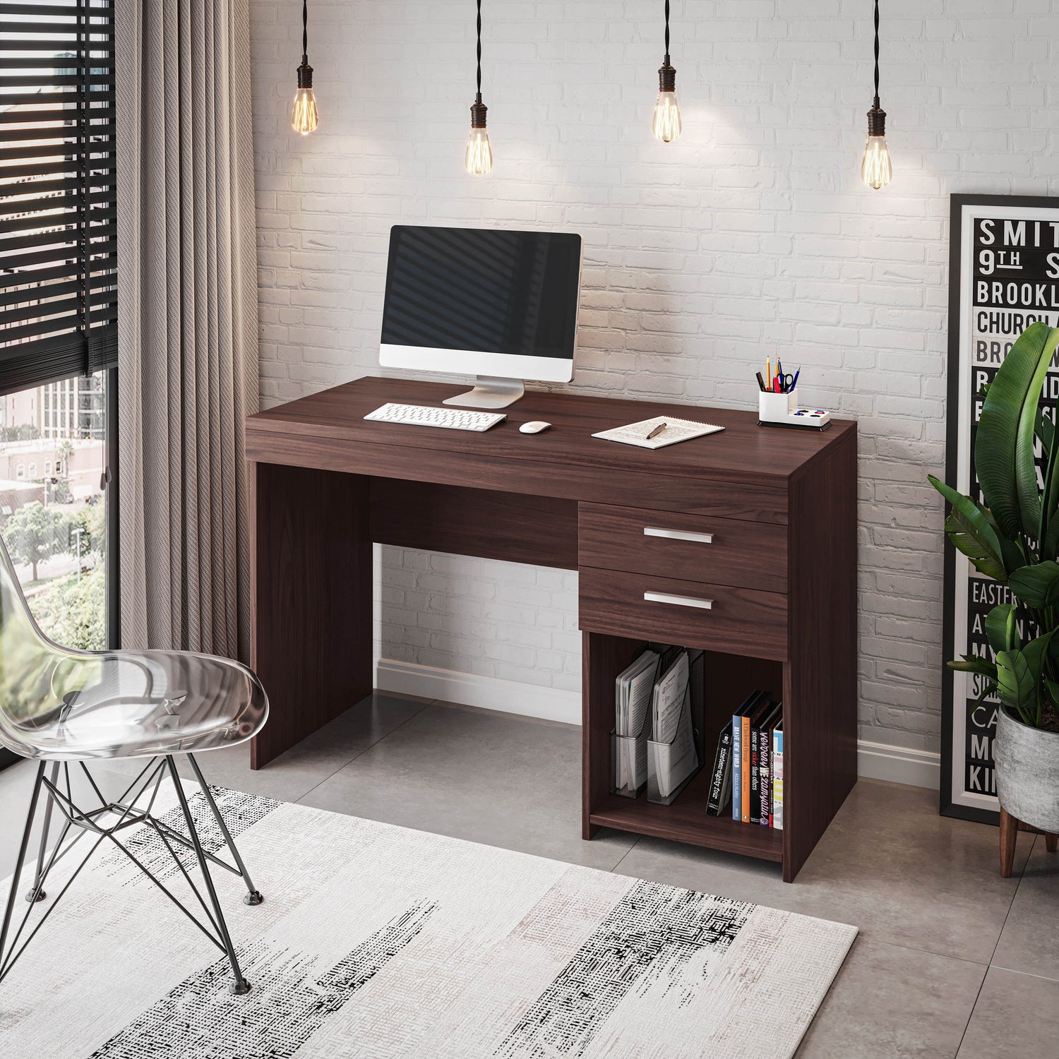 Home Office Workstation with Storage
