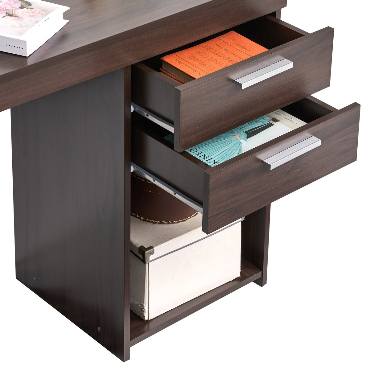 Home Office Workstation with Storage Workstation