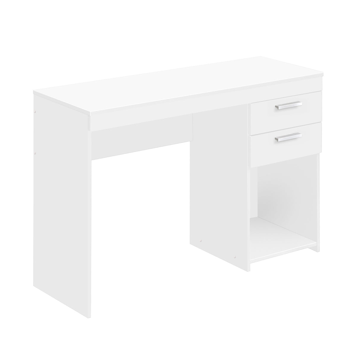 Home Office Workstation with Storage White Workstation