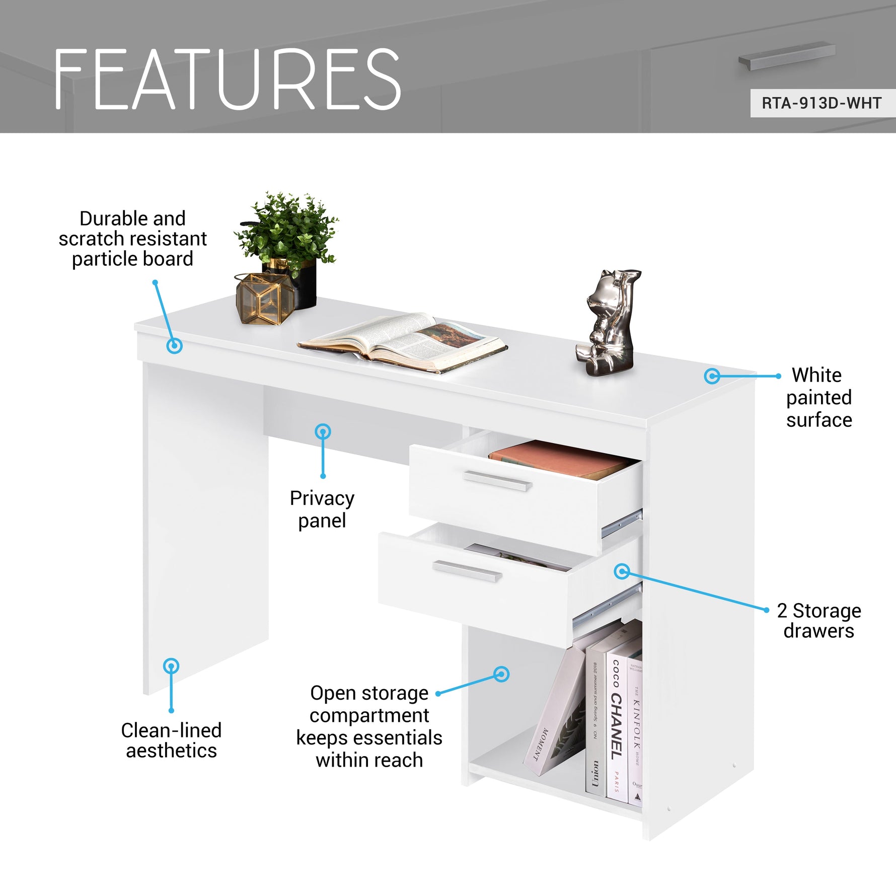 Home Office Workstation with Storage Workstation