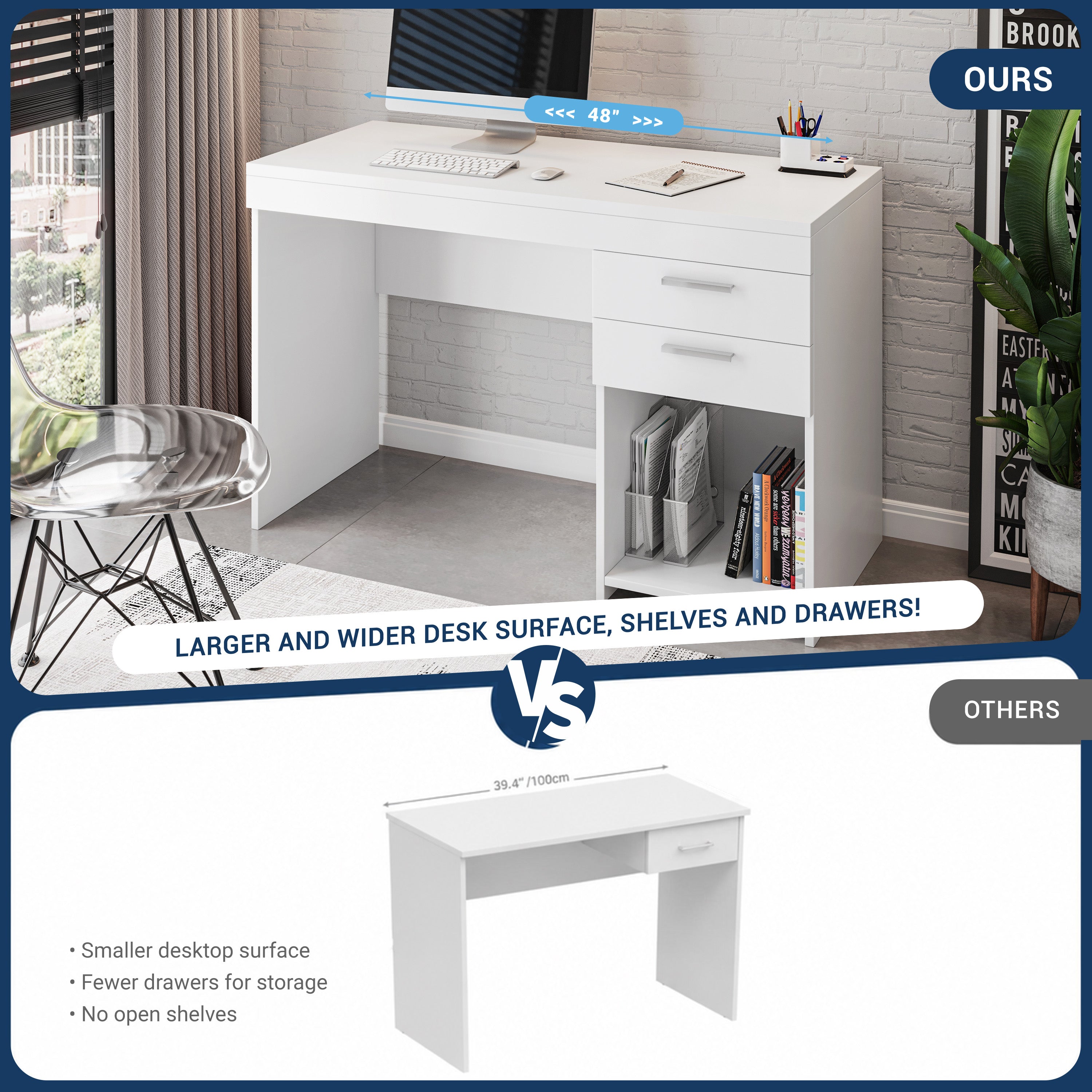 Techni Mobili | Home Office Workstation with Storage