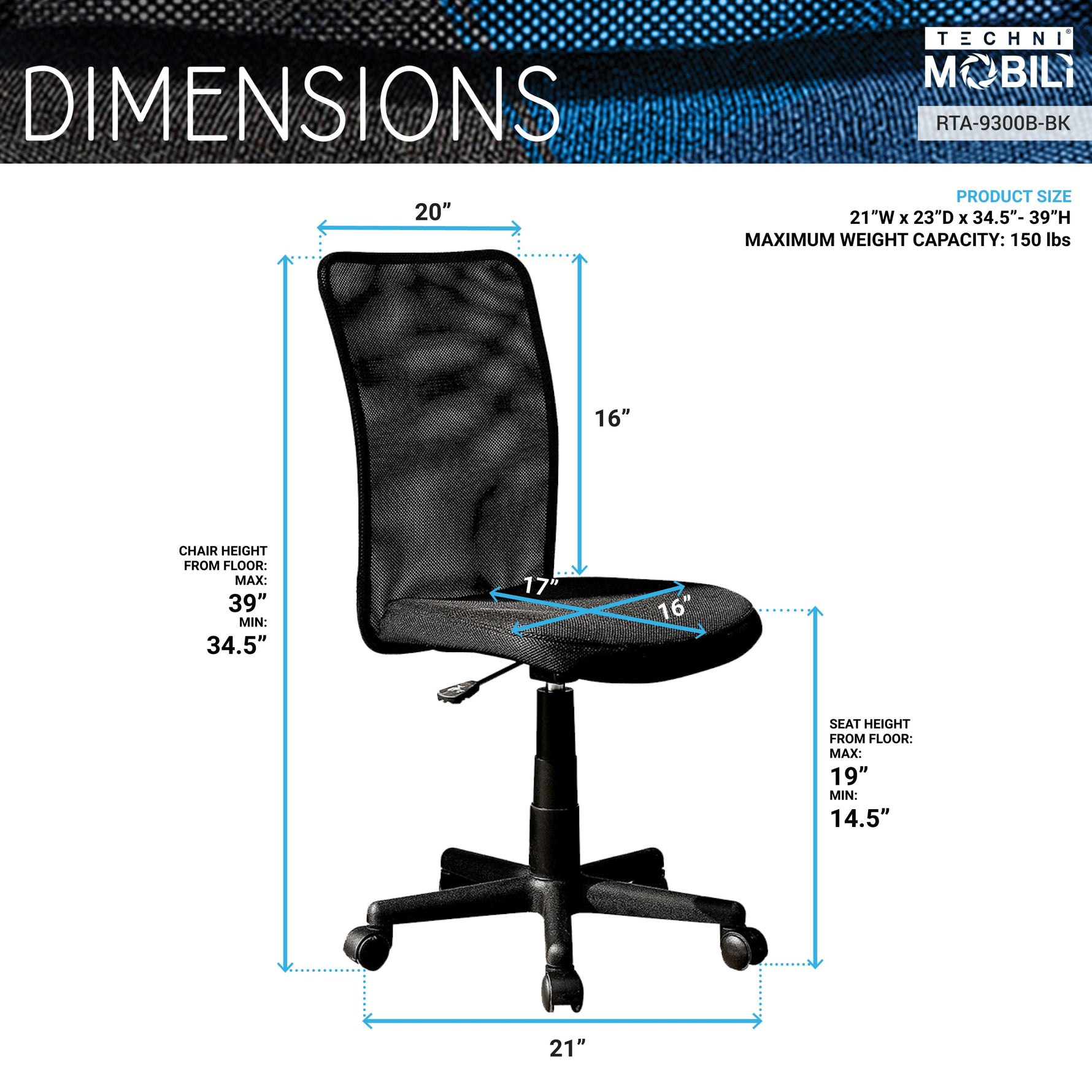 Mesh Task Office Chair Black Office Chair