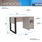 Modern Style Industrial Writing Desk with Storage Grey Writing Desk