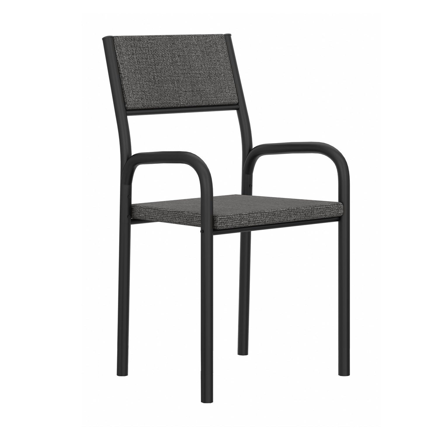 Office Visiting Chair with Metal Frame Black Chair