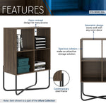 Modern Geometric Walnut Bookcase Bookcase