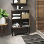 Modern Geometric Walnut Bookcase Bookcase
