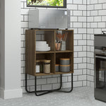 Modern Geometric Walnut Bookcase Bookcase