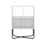 Modern Geometric Walnut Bookcase Bookcase