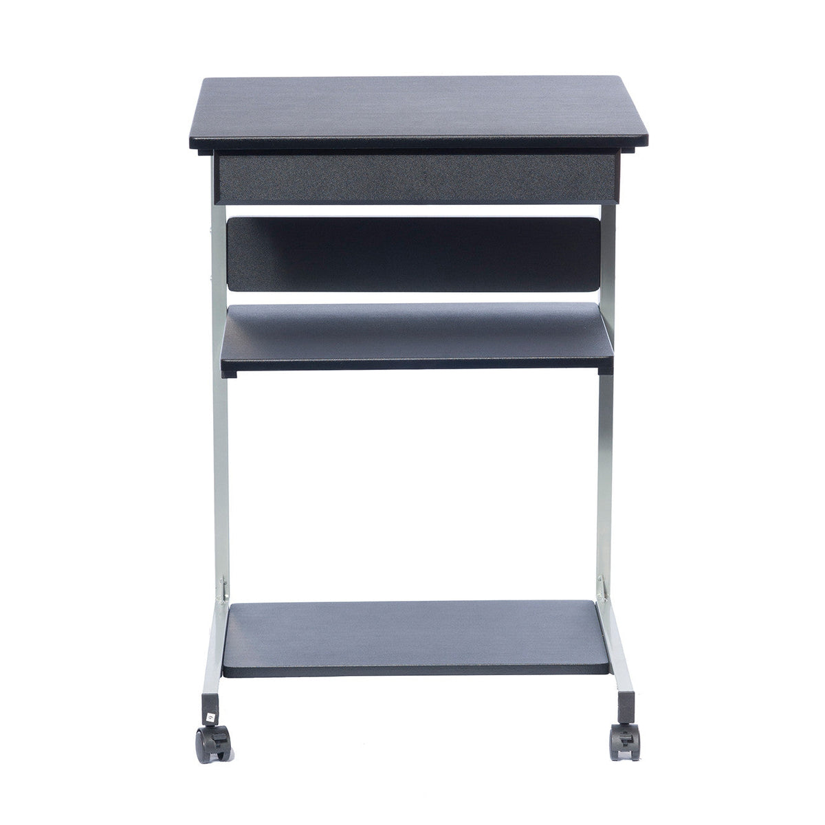 Rolling Laptop Cart with Storage Graphite Laptop Cart