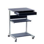 Rolling Laptop Cart with Storage Graphite Laptop Cart
