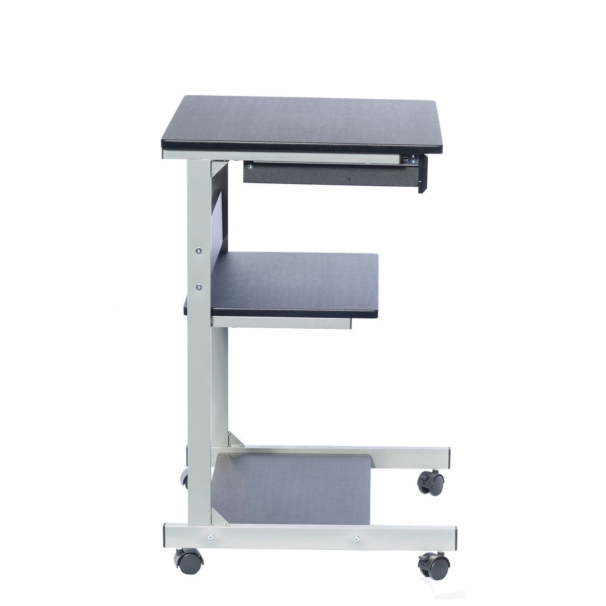 Rolling Laptop Cart with Storage Graphite Laptop Cart