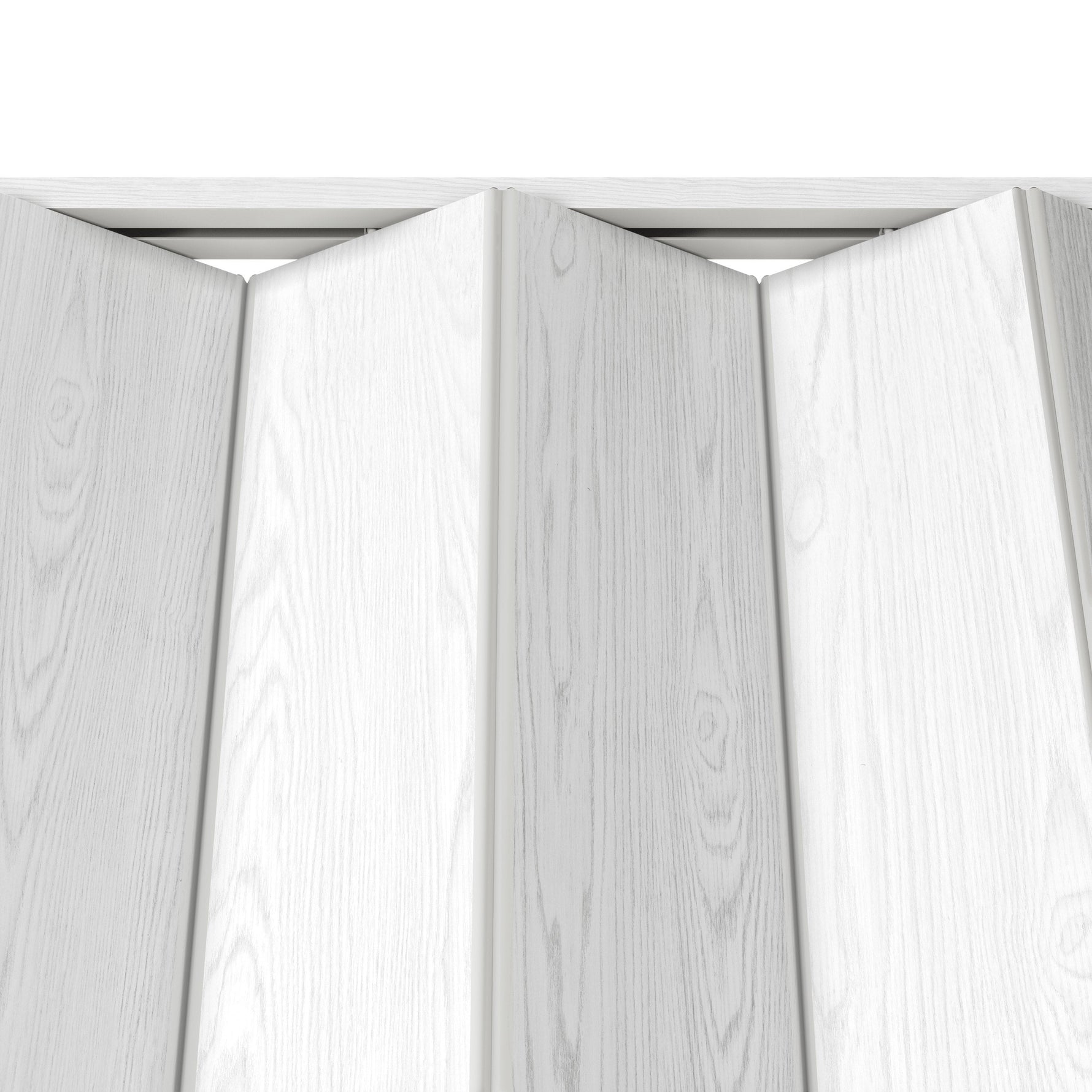 Loft Series 32’’ Premium Double Walled PVC Foldable Accordion Doors White Oak Foldable Accordion Doors