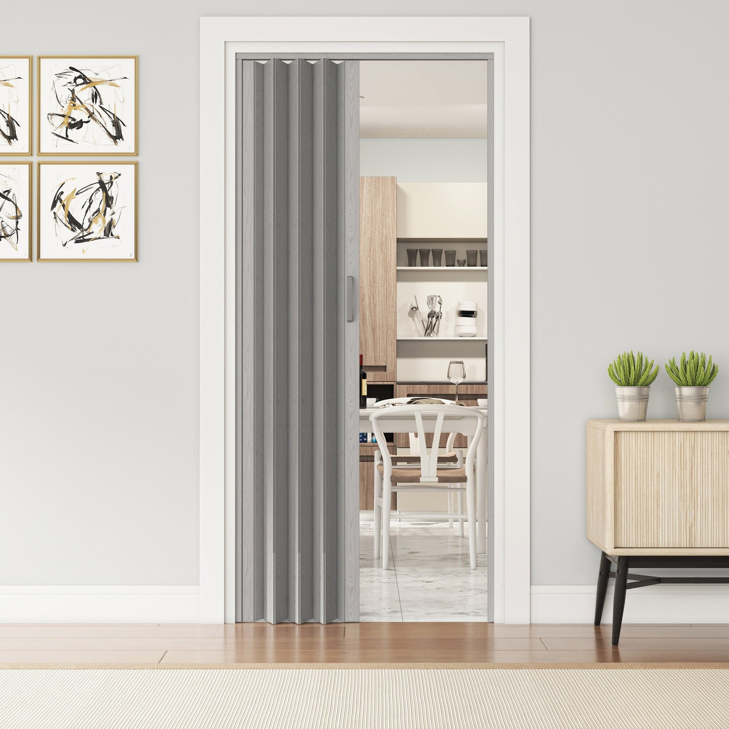 Loft Series 48’’ Premium Double Walled PVC Foldable Accordion Doors Foldable Accordion Doors